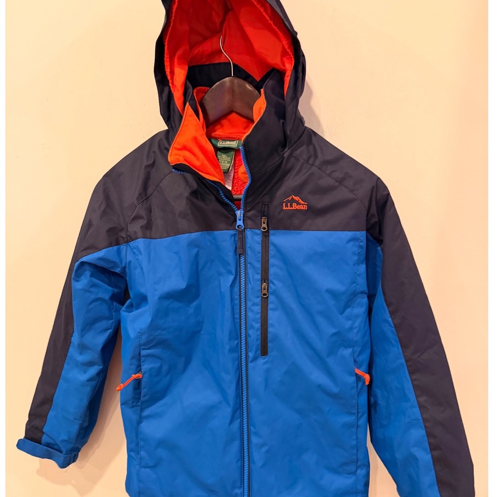L.L.Bean Kids' 3-in-1 jacket with the removable zip-in fleece, size M 10–12